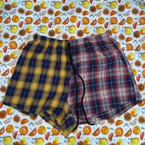 HALF AND HALF plaid shorts